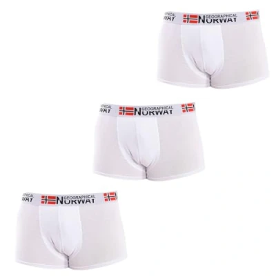 Abbildung von Geographical Norway 3er Pack Boxershorts für Herren, weiß, XL