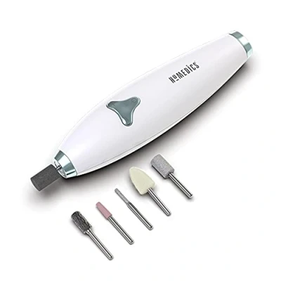 Abbildung von HoMedics Luxury 6 in 1 Elektrisches Maniküre / Pediküre Set hochwertige Nagepflege Aufsätze zum Reinigen, Reparieren, Feilen und Polieren Ihrer Nägel, mit 8 Geschwindigkeitsstufen