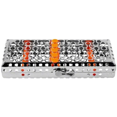 Abbildung von IMS Infinity Series Kassette 1/4 DIN orange mit 3 Silikonstegen