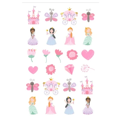 Abbildung von Aufklebetattoos Pretty Princess (25 Stück)