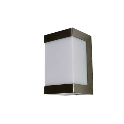 Abbildung von Lindby Außen Wandleuchte Severina, LED Leuchtmittel fest verbaut, warmweiß, Modern, edelstahl, Polycarbonat, weiß, 1 flammig, inkl.