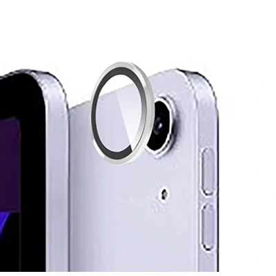 Abbildung von GIOPUEY [Kompletter Schutz Kameraschutz Kompatibel mit iPad Mini 6/Mini 7 2024, [Doppelter Schutz] Metall Ring + Schutzglas, Silver