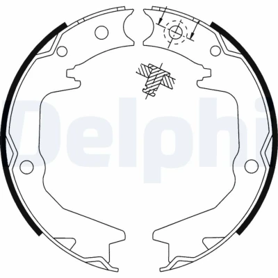 Abbildung von Bremsbackensatz, Feststellbremse DELPHI LS1913