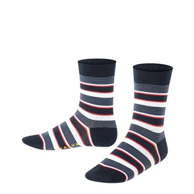 Abbildung von FALKE Unisex Kinder Socken Mixed Stripe, Baumwolle, 1 Paar, Blau (Light Denim 6660), 31 34