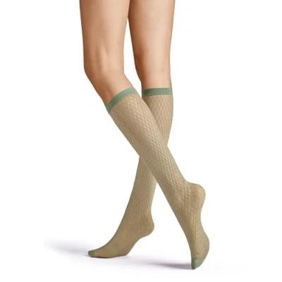 Abbildung von Hudson Damen Kniestrümpfe Net Fashion 37 DEN Sage green 0104 35 38