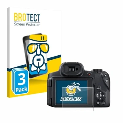 Abbildung von BROTECT Schutzglas für Canon PowerShot SX70 HS (3 Stück) Schutzfolie Panzer Folie Glas [Extrem Kratzfest 9H, Anti Fingerprint, Ultra Transparent]