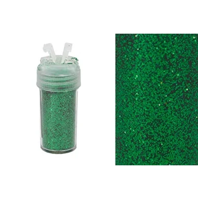 Abbildung von Creativery Glitzerpulver 0,26mm Dose 2,5x5,5cm mit Streudeckel Glitzerstaub Glitter Basteln Nailart Farbauswahl: grün 580