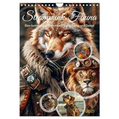 Abbildung von Steampunk Fauna (Wandkalender 2025 DIN A4 hoch), CALVENDO Monatskalender