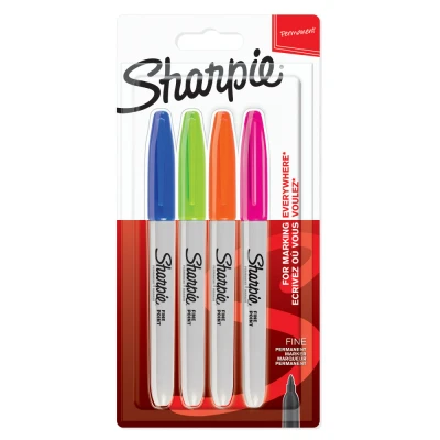 Abbildung von Sharpie Permanent Marker Fine Point Assorted Fun Colours 4pc