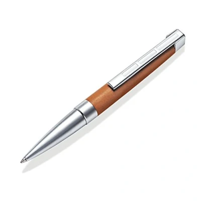 Abbildung von STAEDTLER Initium Lignum Drehkugelschreiber, Pflaumenholz, B, schwarz, Made in Germany, mit edler Geschenkverpackung, 9PM321B 9, M Kugelschreiber