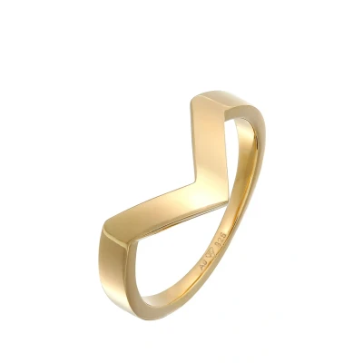 Abbildung von Elli Vform Basic Ring goldcoloured, Damen, Größe: 54, Gold coloured