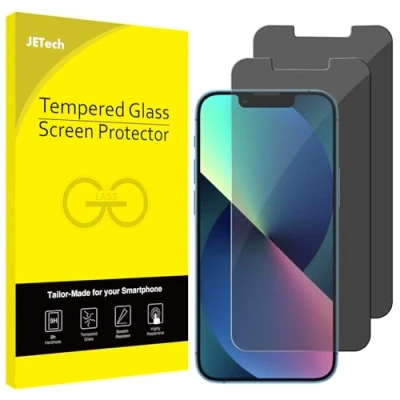 Abbildung von JETech Sichtschutz fur iPhone 13/13 Pro 6,1 Zoll, Anti Spähen Privatsphäre Schützen Folie Blickschutzfolie, 2 Stück