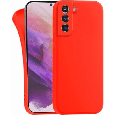 Abbildung von MyGadget Hülle für Samsung Galaxy S21 robuste Silikon Schutzhülle TPU Case Slim Silikonhülle Back Cover Kratzfest Handyhülle Matt Orange