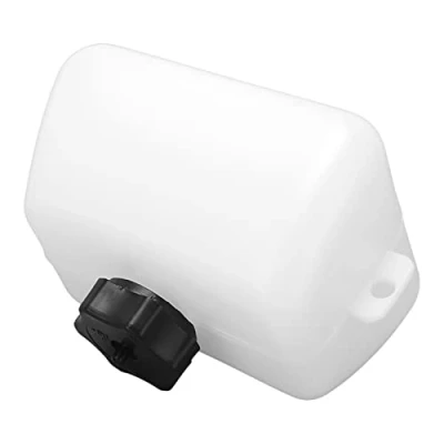 Abbildung von Raqz Benzintank, weißer, chemikalienbeständiger Motorrad Kraftstofftank, 1 l Fassungsvermögen, Kunststoff + Gummi, für 43 cc 47 49 2 Takt Mini Moto ATV
