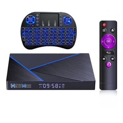 Abbildung von Android 12.0 TV Box, H96 MAX V56 8GB RAM 64GB ROM Rockchip RK3566 2.4G/5G Dual Wifi H.265 8K Ultra HD Mediaplayer mit i8 Tastatur