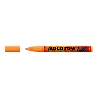 Abbildung von Molotow Permanentmarker One4All 127 HS nachfüllbar 2mm neonorange fluo