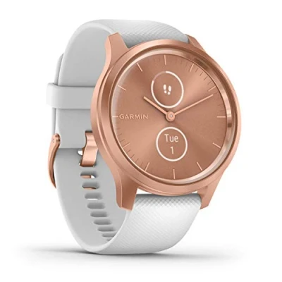 Abbildung von Garmin [renewed] vívomove Style stilvolle Hybrid Smartwatch mit brillantem AMOLED Farbdisplay, Sport Apps, wasserdicht, 5 Tage Akkulaufzeit, Fitness Tracker, connected GPS [Generalüberholt]
