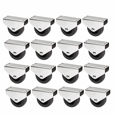 Abbildung von Sotech 16er Set Kastenrolle PASSAU (Ø 50 mm, für Unterbaumontage, dunkelgrau) Möbelrolle, leise und bodenschonend, Ideal Bettkästen Bodenschubladen