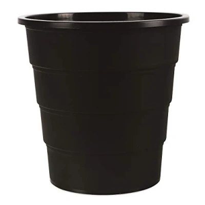 Abbildung von Office Products Model 19054621 05 Abfallkorb Papierkorb 16 Liter Kunststoff Mülleimer Design Abfallbehälter rund Für Büro Küche; 1 Stück Schwarz Elegant und Praktisch Stabil Maße: 30,8 x 31 cm