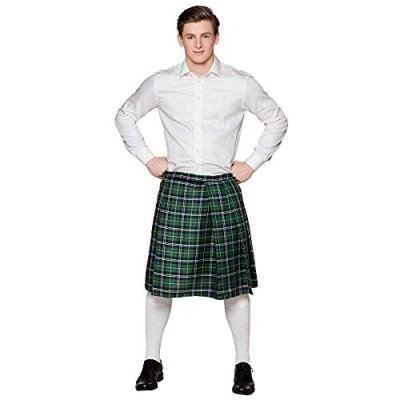Abbildung von Boland 81228 Schottenrock Mr Tartan, knielanger Kilt, Einheitsgröße, Wickelrock, Karneval, Verkleidung, Themenparty, Mottoparty