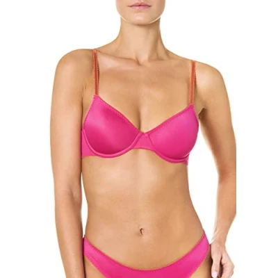 Abbildung von Goldenpoint Twotone Triangel BH, Damen, Größe: 75B, Fuchsia orange