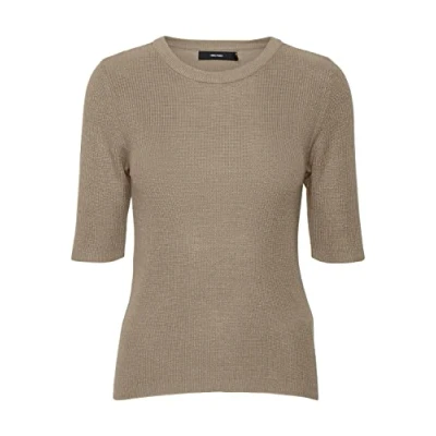 Abbildung von Vero Moda Vmnewlexsun Tshirt basic, Damen, Größe: Small, Silver mink