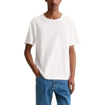 Abbildung von Marc O&#039;Polo Denim RAW CUT Tshirt basic, Herren, Größe: Small, White