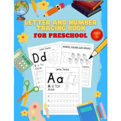 Abbildung von Letters and NUMBER TRACING PRACTICE WORKBOOK: Learn to Write Numbers From 3 years. Beautiful Workbook for Kindergarten, Preschool elementary School.