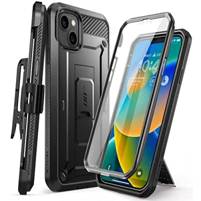 Abbildung von SupCase Outdoor Hülle für iPhone 14 / 13 (6.1&quot;) Handyhülle 360 Grad Case Bumper Schutzhülle Cover [Unicorn Beetle Pro] mit Displayschutz 2022 Ausgabe (Schwarz)