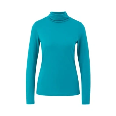 Abbildung von comma Langarmshirt, Damen, Größe: 36, Türkisblau