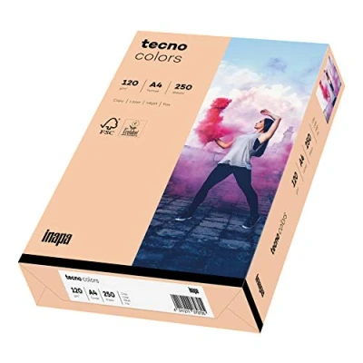 Abbildung von tecno Kopierpapier colors lachs DIN A4 120 g/qm 250 Blatt