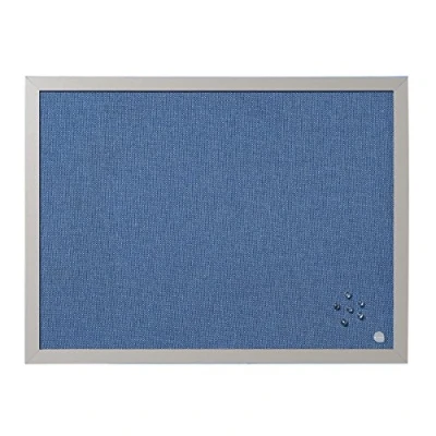 Abbildung von Bi Office FB04130608 Blue Bells Notiztafel, MDF Rahmen Textiloberfläche, 22 mm dicker, perlenfarben/blau/silber