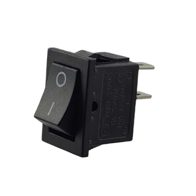 Abbildung von Wipptaster, Mini TASTER 250V 6A 125V 10A AC/DC, KCD1 (6V 9V 12V 24V AC/DC) schwarz rechteckig Montageöffnung 19 x 13 mm, 2 Polig AUS/EIN