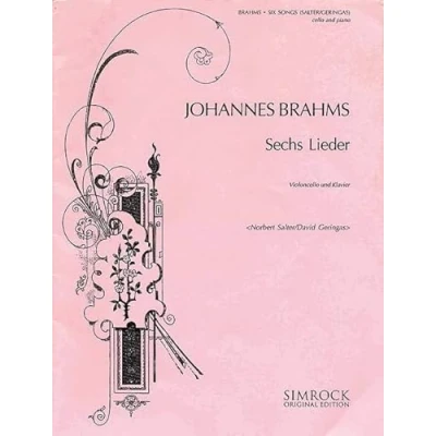 Abbildung von Sechs Lieder: Violoncello und Klavier.: cello and piano. (Simrock Original Edition)