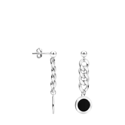 Abbildung von Sofia Milani Circle BALL Chain Ohrringe, Damen, Größe: One Size, Silver