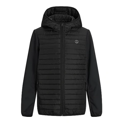 Abbildung von Jack &amp; Jones Junior Quilted NOOS Winterjacke Black detail: setin sleeves für Kinder, Größe: 128, set in
