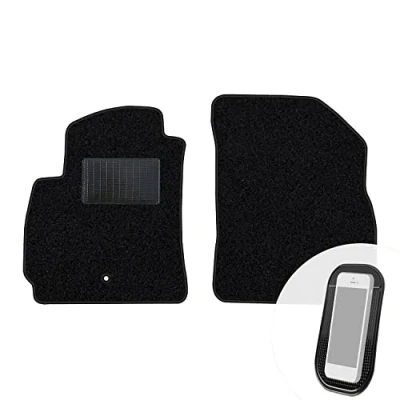 Abbildung von moto MOLTICO Vorne Fußmatten Auto Velours Autoteppiche Schwarz Automatten Set 2 teilig passend für Chevrolet Orlando 2010 2018