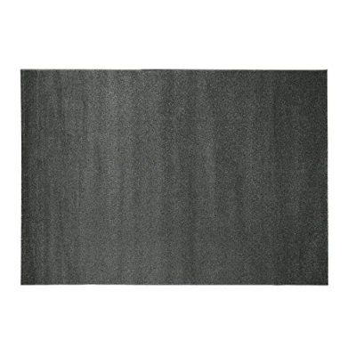 Abbildung von andiamo Webteppich moderner stilvoller Kurzflor Teppich robust und pflegeleicht aus 100% Polypropylen geeignet für Fußbodenheizung Saugroboter 60 x 110 cm Einfarbig Grau