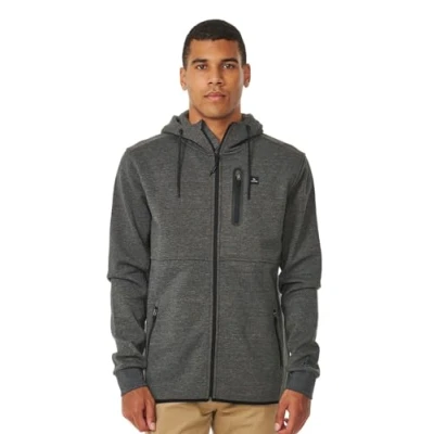 Abbildung von Rip Curl Herren Zip Up Jacket Anti Serie Departed Jacke mit Reißverschluss, Charcoal Marle, Large