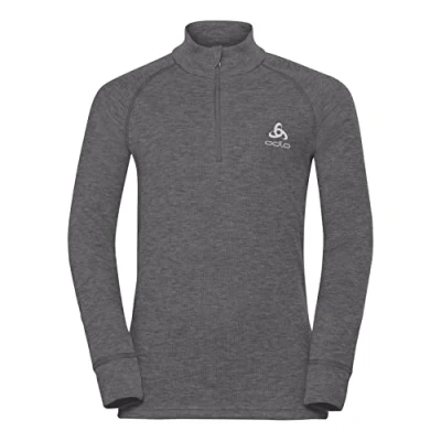 Abbildung von odlo Kinder Funktionsunterwäsche Langarm Shirt mit Reißverschluss ACTIVE WARM ECO, steel grey melange, 140