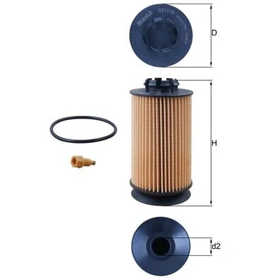 Abbildung von MAHLE ORIGINAL OX 1175D Ölfilter Filtereinsatz FUSO (MITSUBISHI): CANTER