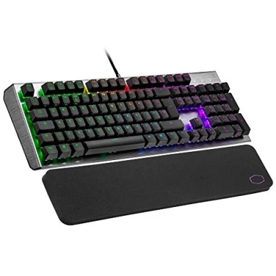 Abbildung von Cooler Master CK550 V2 Mechanical Gaming Keyboard RGB Backlighting, On the Fly Controls, Aluminium Top Plate and Wrist Rest Included UK Layout / Red Switches