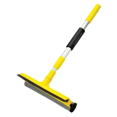 Abbildung von Dunlop Fensterabzieher mit Stiel Teleskop 43 68 cm Abzieher/Schwamm Gelb