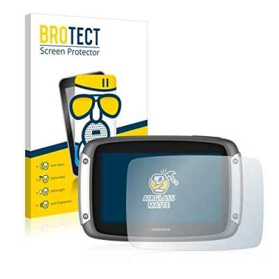 Abbildung von BROTECT Entspiegelungs Schutzglas für TomTom Rider 400 Schutz Folie Panzerfolie Glas Matt [Extrem Kratzfest 9H, Anti Reflex, Fingerprint]