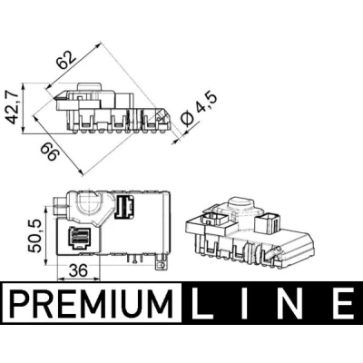 Abbildung von MAHLE ORIGINAL ABR 63 000P Regler, Innenraumgebläse