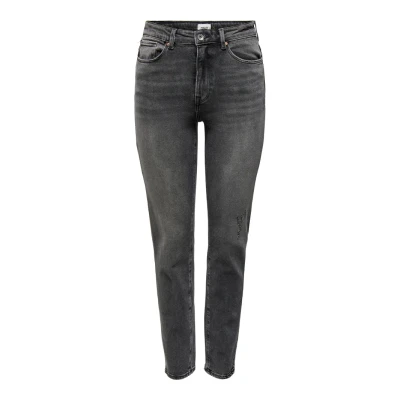 Abbildung von ONLY HIGH Waist Onlemily Stretch ST ANK NOOS Jeans Slim Fit, Damen, Größe: 26x30, Dark grey denim
