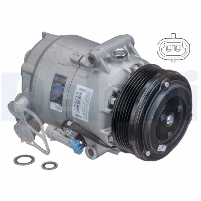 Abbildung von DELPHI TSP0155931 Kompressor 6CVC13 PAG 150 mit Kompressoröl OPEL: Astra H Caravan, Schrägheck, GTC