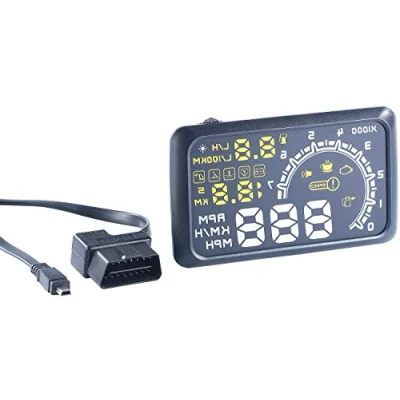 Abbildung von Lescars OBD Display: Head up Display HUD 55C für OBD2 Anschluss (Tachoanzeige auf Windschutzscheibe, Anzeige, Geschwindigkeitsmesser)