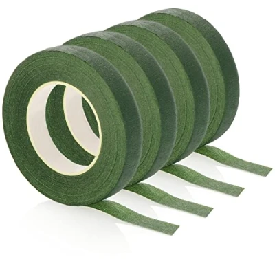 Abbildung von com four® 4X Flower Tape Kreppband selbstklebend für Blumen Floristen Wickelband Bastelkrepp (Flower 13mm)