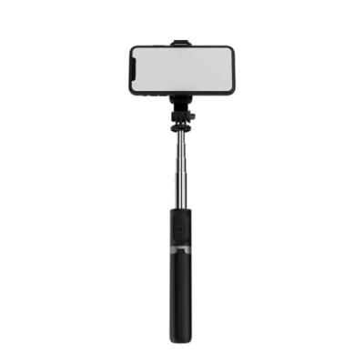 Abbildung von Rollei Comfort Selfie Stick I Smartphone Halterung Bluetooth 360 drehbar Fernasulöser